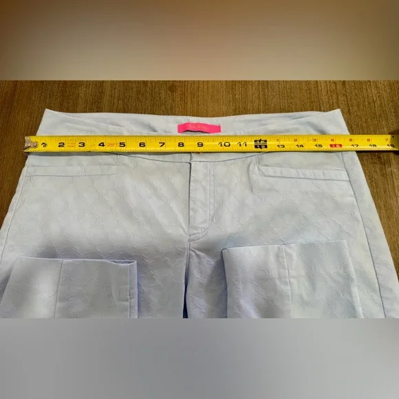 Lilly Pulitzer PowderBlue Textured Pants - Picture 4 of 6